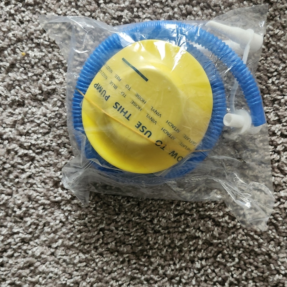 Inflatable Pool Party Pump - Blue and Yellow